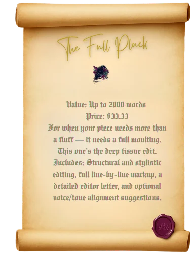 Paper Cuts Editing Services: The Full Pluck. product image (1)