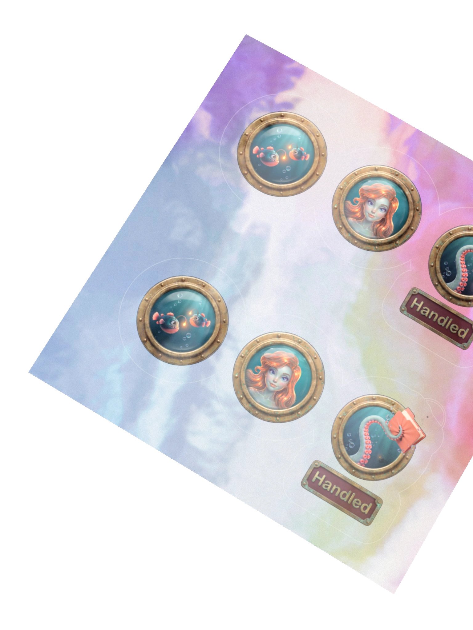 Handled porthole holographic stickers product image (4)