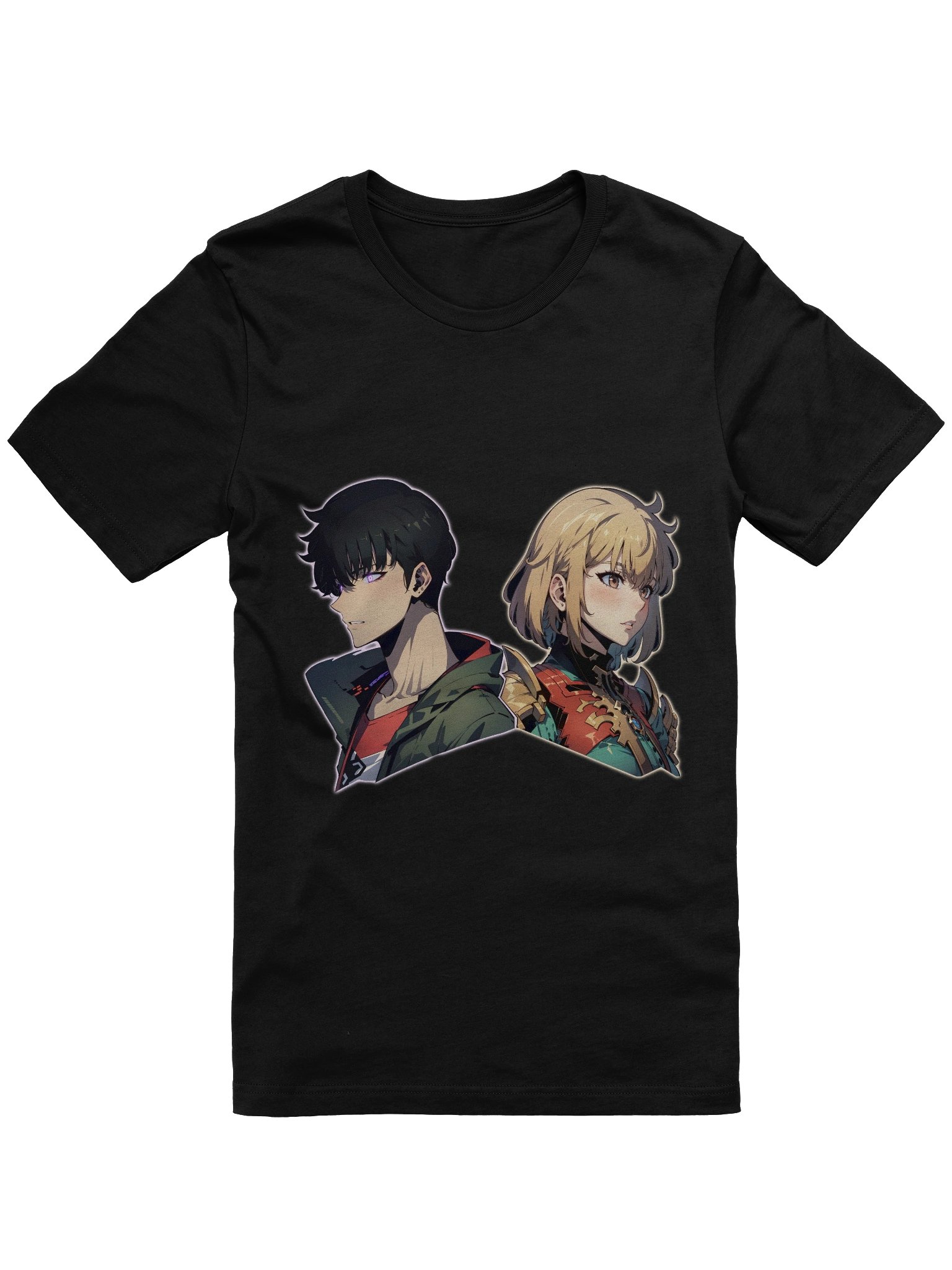 Shadow Monarch & Radiant Blade Duo Anime Streetwear Tee product image (5)