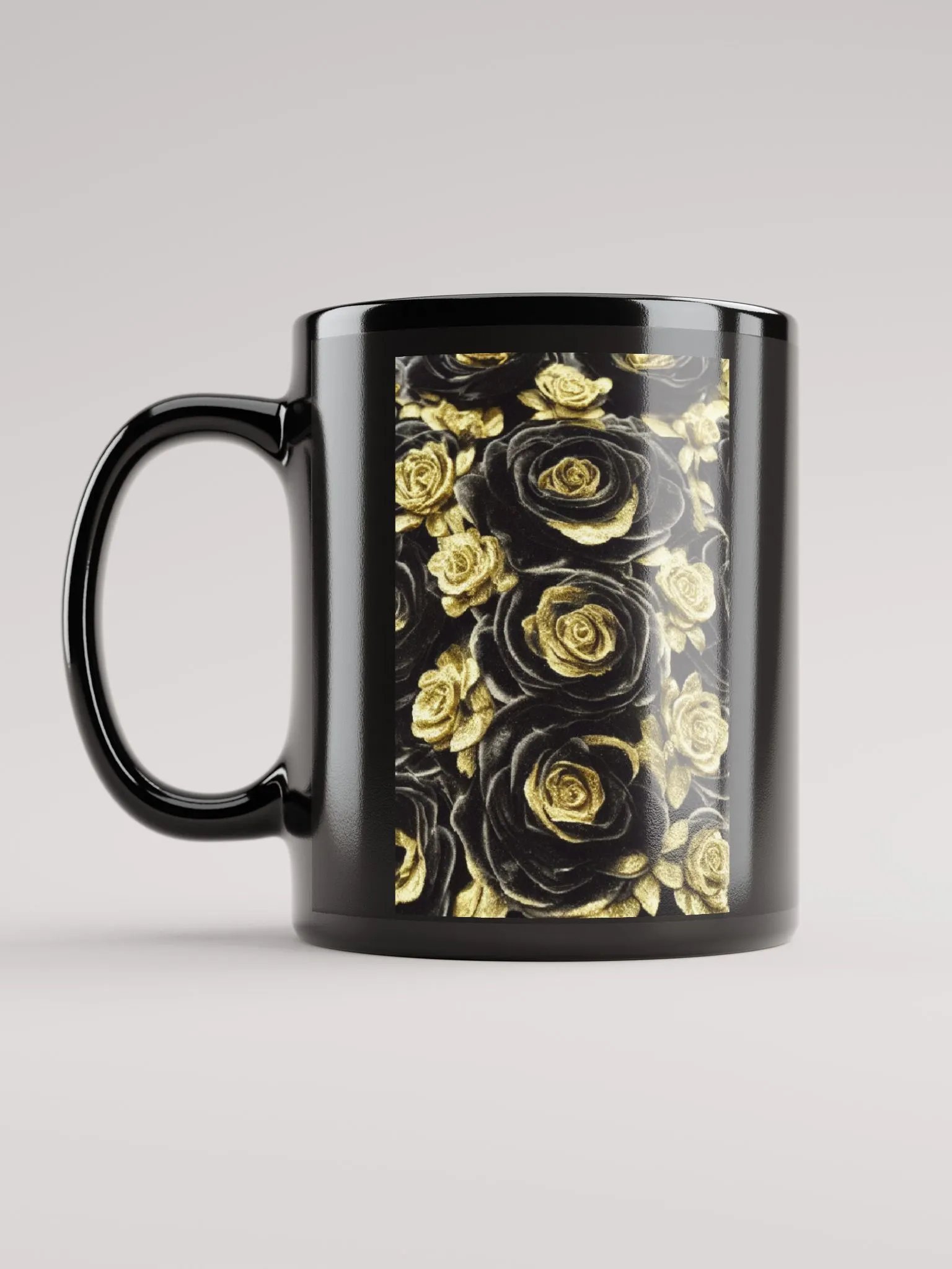 Gold & Black Roses Mug product image (6)