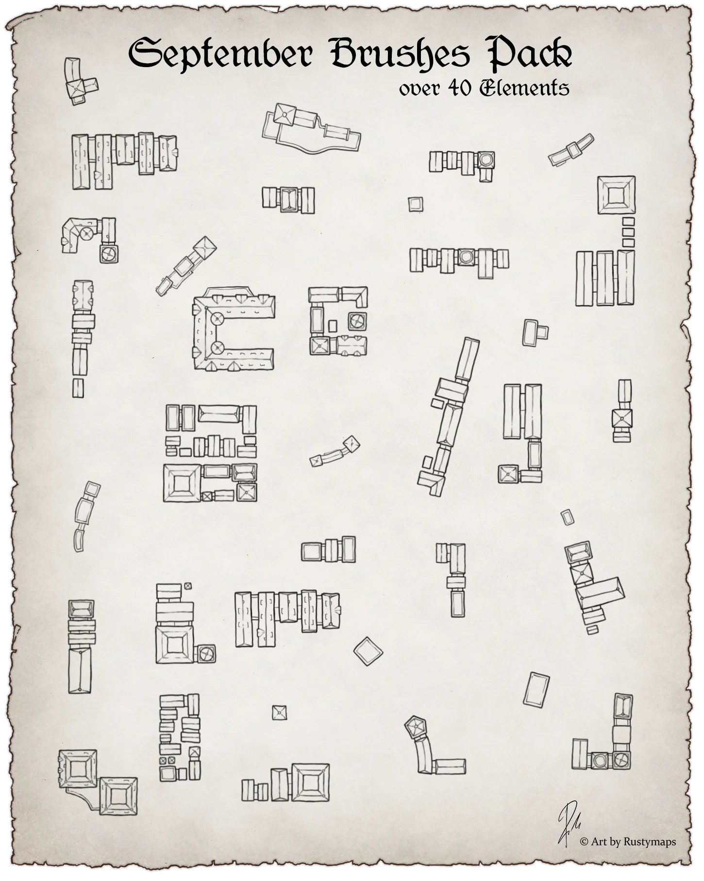Map maker - Brush final bundle Pack product image (6)