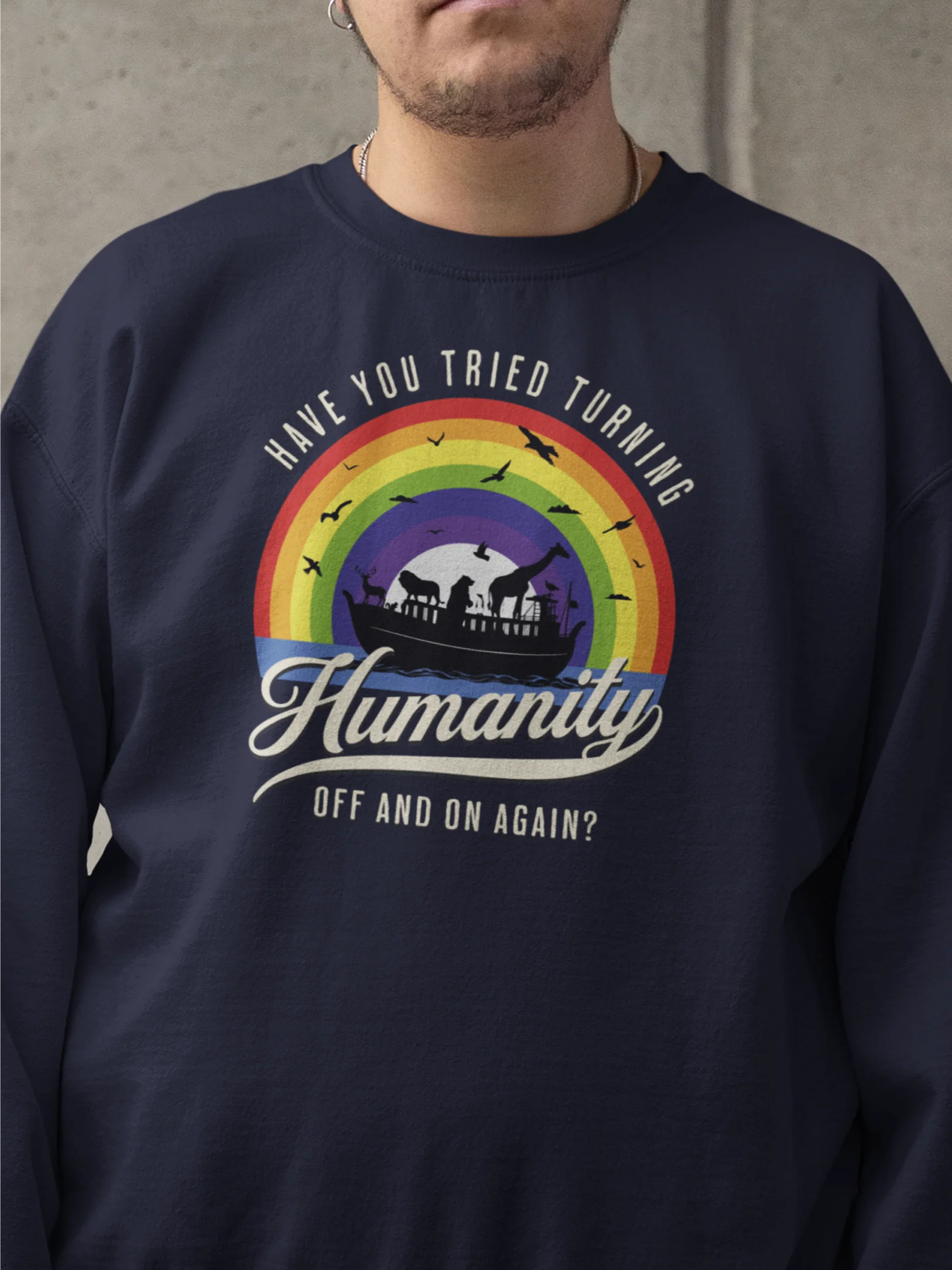 Turning Humanity Off and On Crewneck Sweatshirt product image (1)