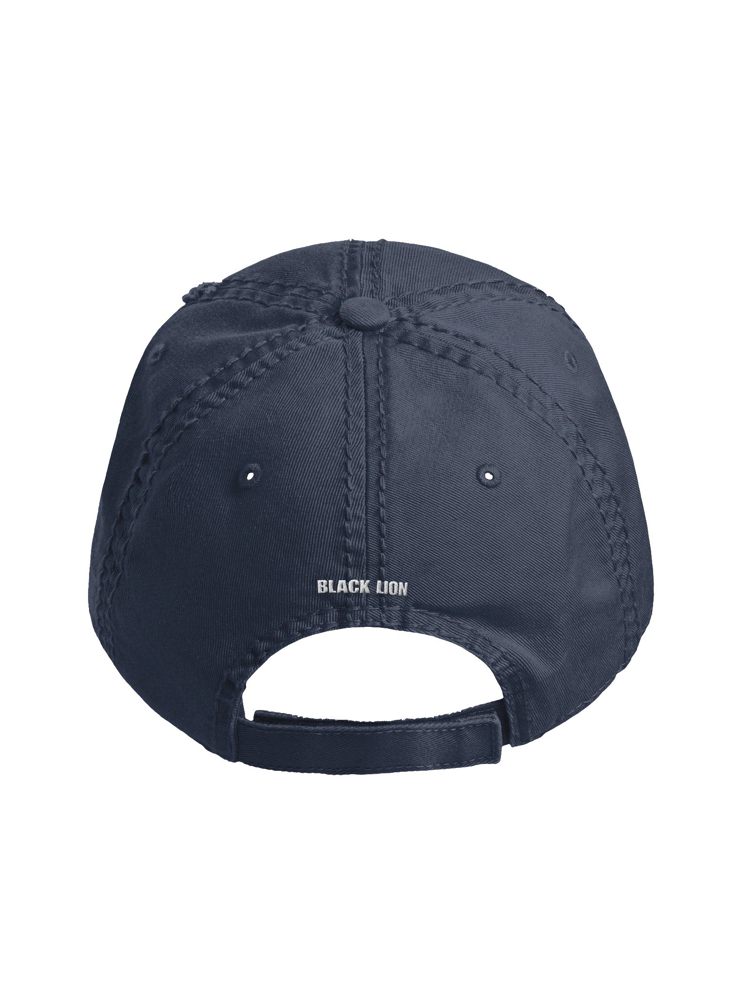 Black Lion Wordmark Distressed Vintage Dad Hat – Embroidered Low-Profile Cotton Cap product image (4)