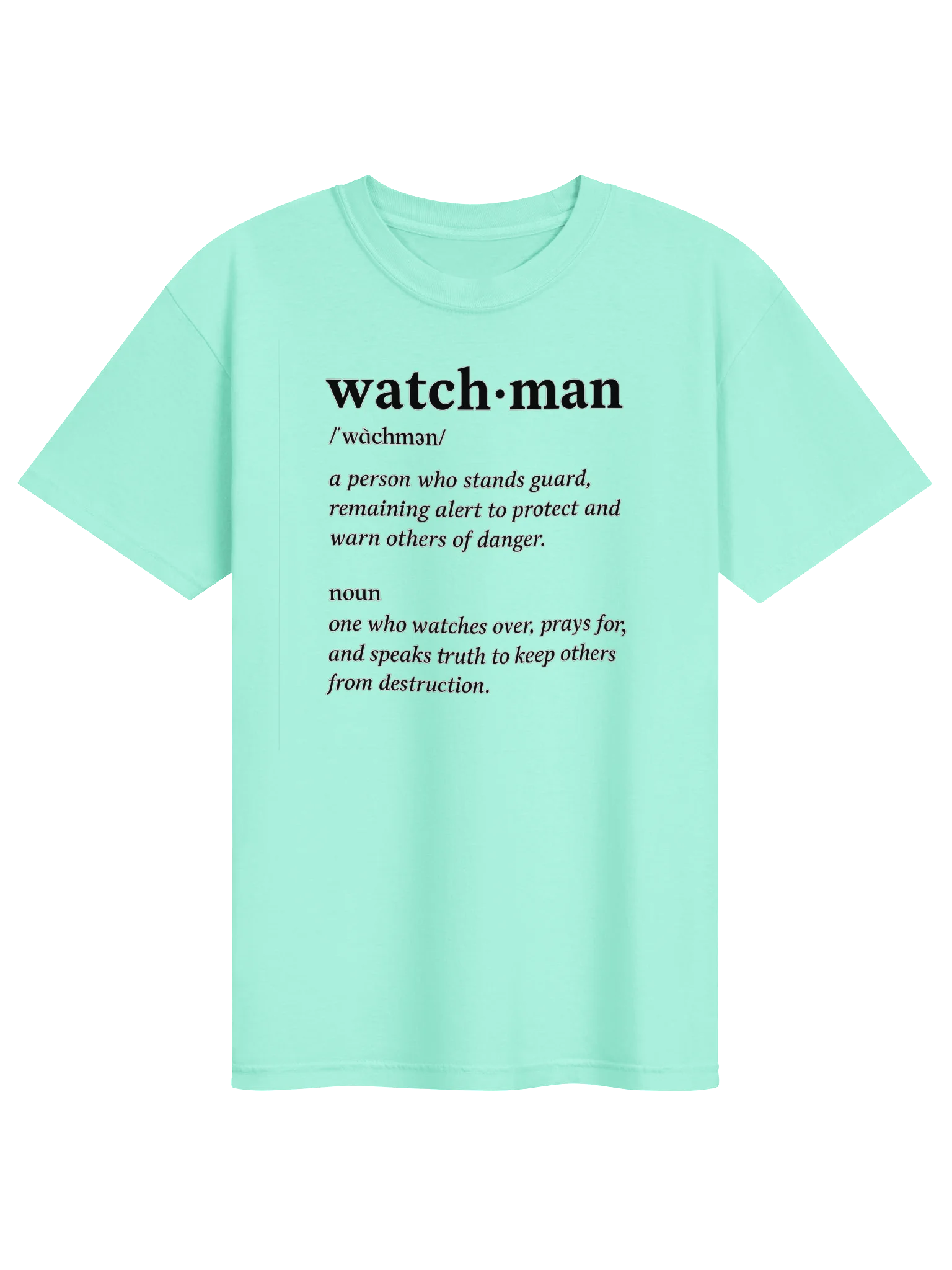 WATCHMAN Graphic Tee| Ezekiel 33:7| More Than a Word. It's a Calling! | Inspirational Streetwear product image (3)