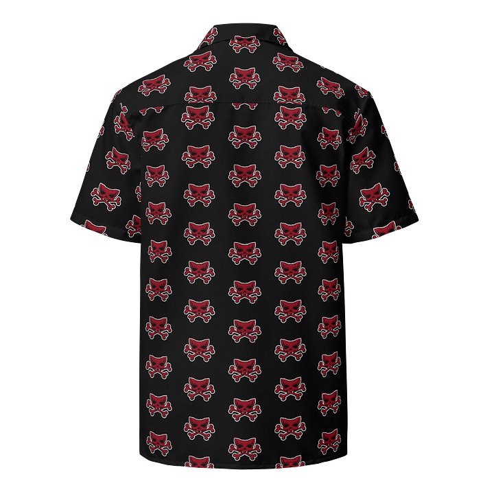 Red Kat Skull Designer Hawaiian Shirt product image (2)