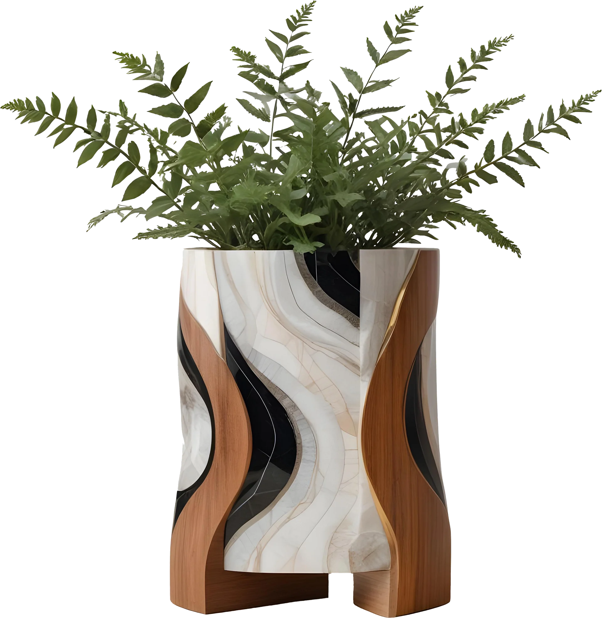 Dream of Eternity Collection – Flowing Wave Planter – PNG product image (1)