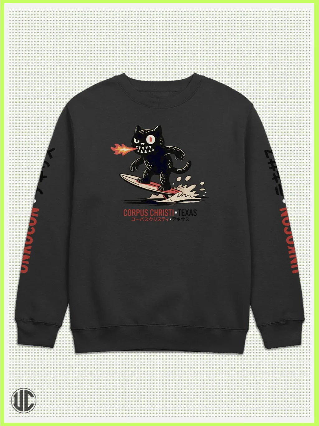 UnkoCon – Corpus Christi TX Surfer Crew Neck Sweatshirt product image (1)