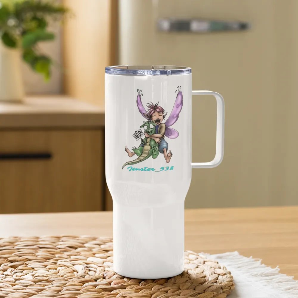 Whimsical Fairy and Dragon Hug Travel Mug product image (11)