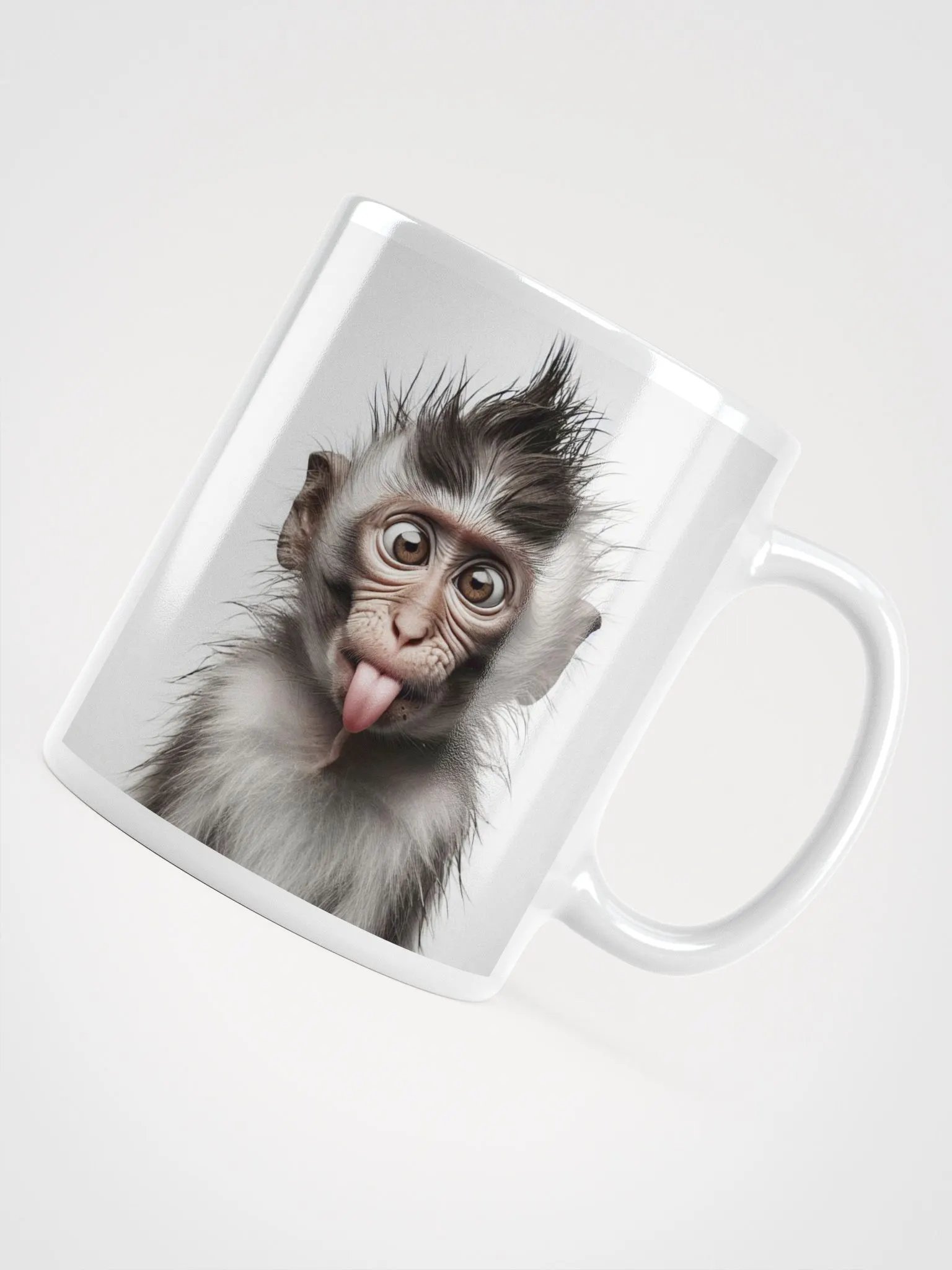 Rude Monkey #Humorous Mug - White product image (4)