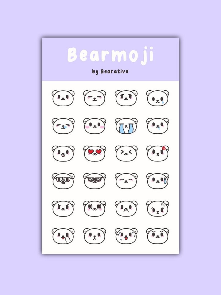 Bearmoji sticker sheet product image (1)