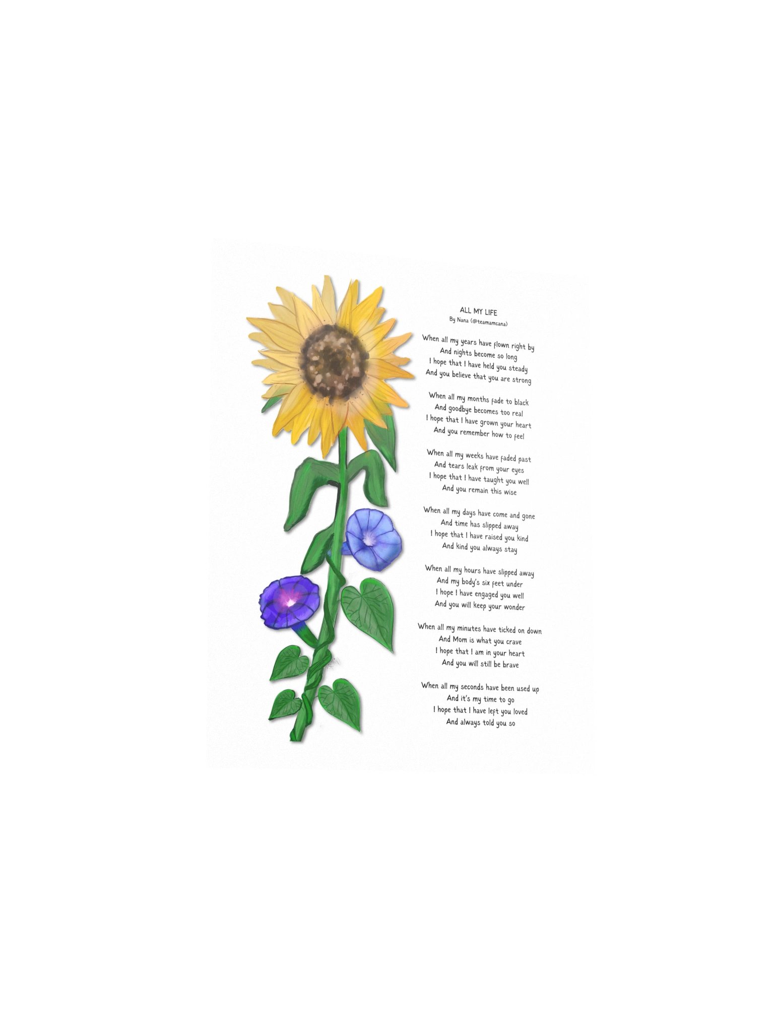 All My Life - Nana's Poem - UNFRAMED POSTER product image (3)