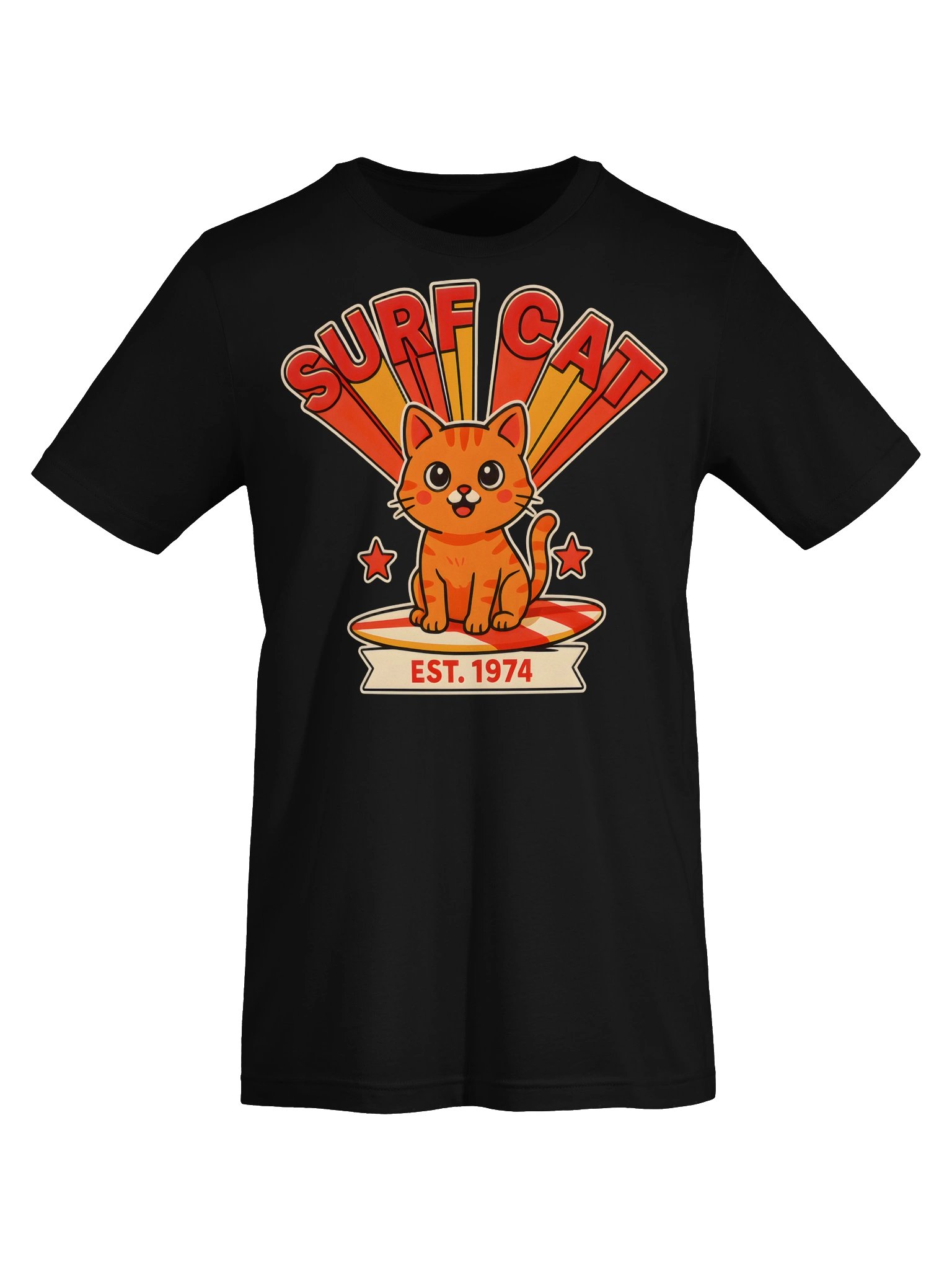 Surf Cat Retro T-Shirt product image (5)