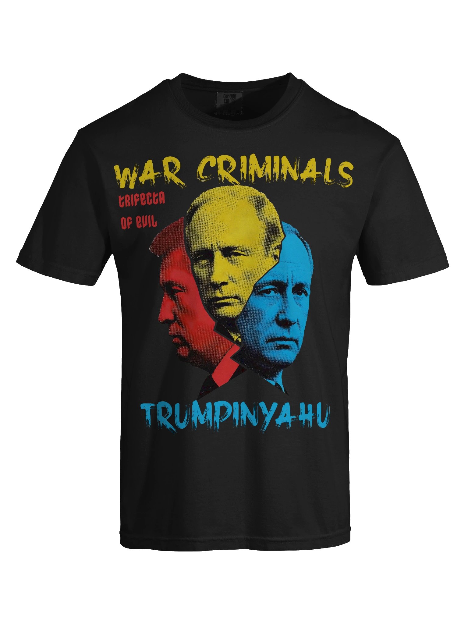 Trumpinyahu T-Shirt, Trifecta Of Evil Anti Trump. Putin, And Netanyahu Parody Political Protest Tee, product image (8)