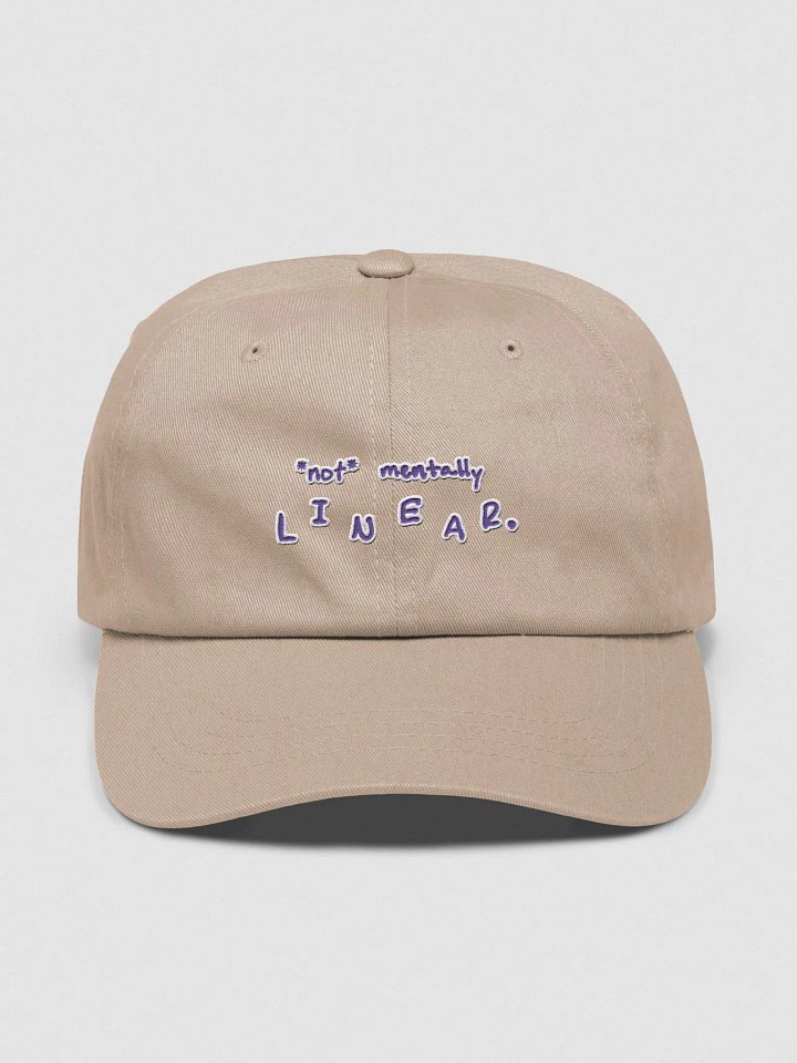 *not* mentally linear. (purple + white lined design) classic dad hat product image (65)
