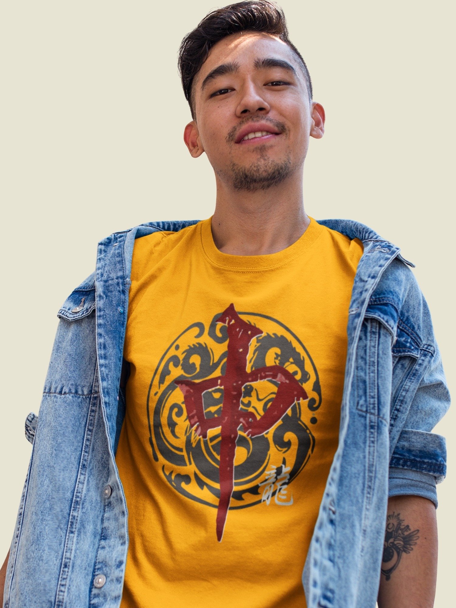 Red Dragon Mahjong Shirt, Board Gamer T-shirt, Gold product image (4)