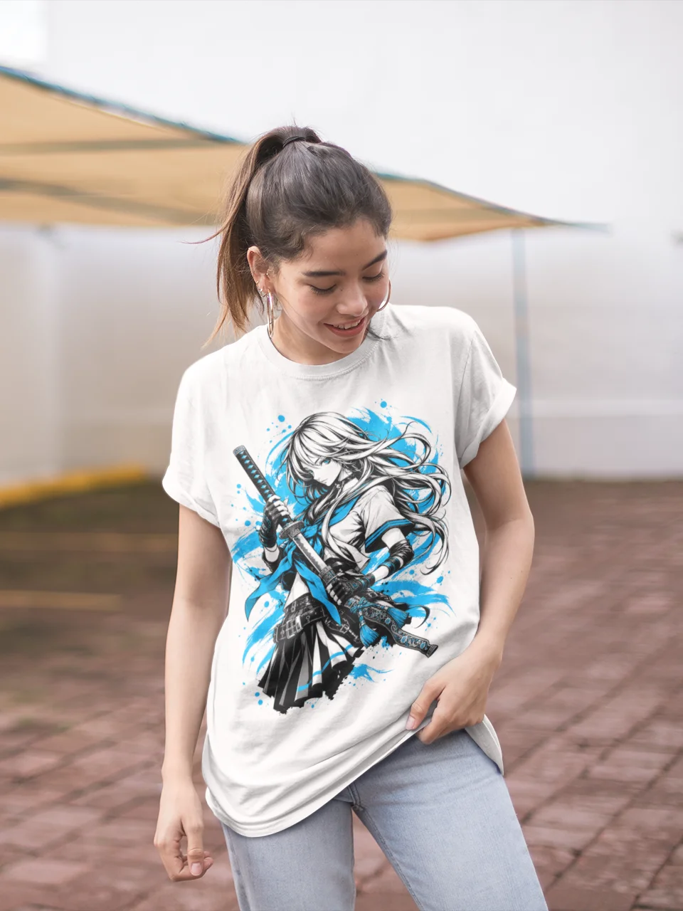 Anime Samurai School Girl Tee product image (2)