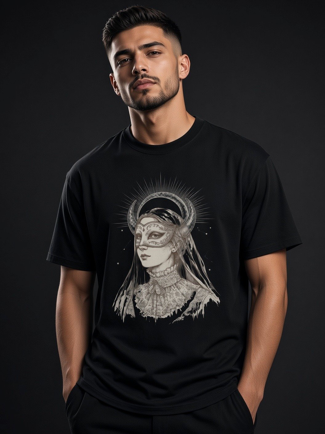 The Masque of Nyx // Horned Countess Heavyweight Tee product image (2)