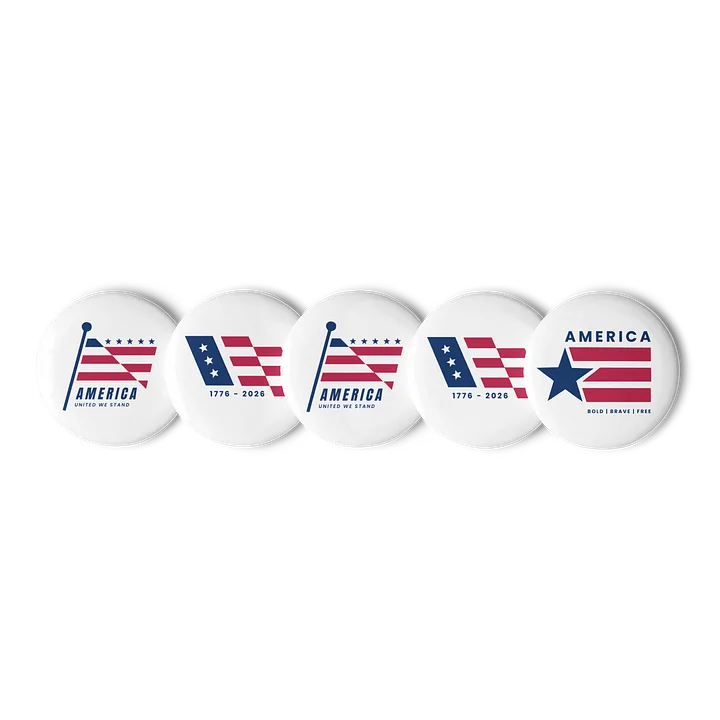 American Flag Icon Pin Button Set product image (1)