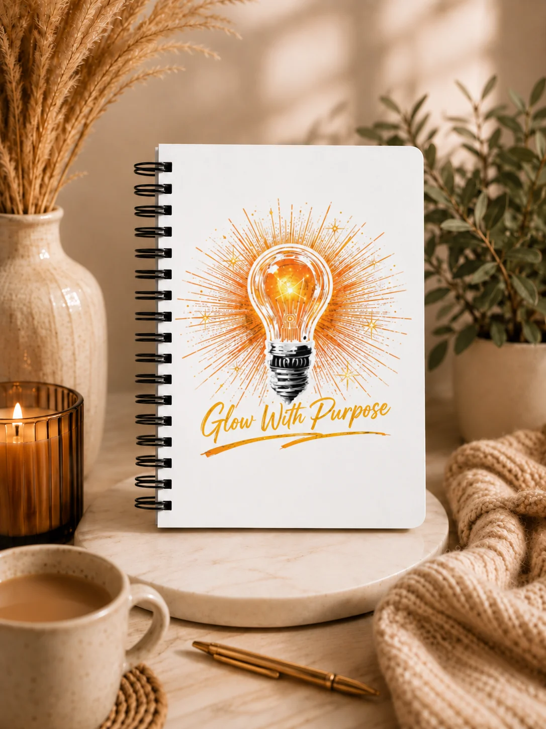Glow With Purpose Spiral Notebook | Inspirational Journal for Reflection product image (1)