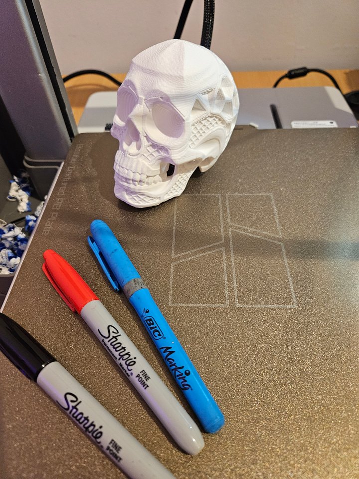 The 3D Coloring Book: Geometric Hex Skull (Digital STL Download) product image (2)