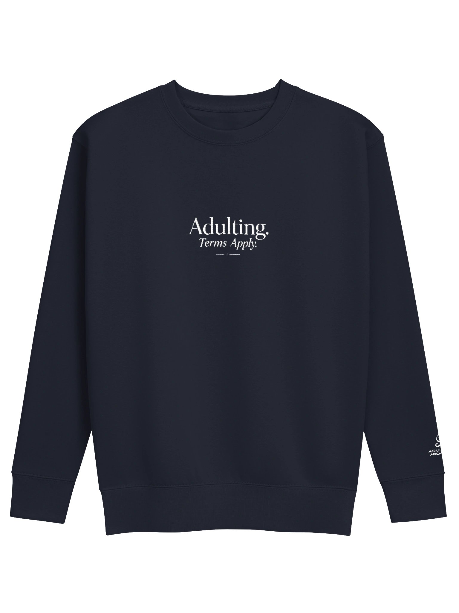 “Adulting. Terms Apply.” — Unisex Premium Crewneck Sweatshirt product image (2)