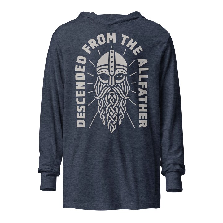 Descended from the Allfather Hooded Long Sleeve Tee product image (1)