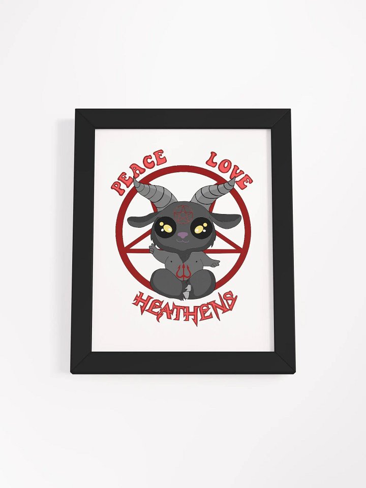 Peace, Love, Heathens Framed Picture - Red product image (3)