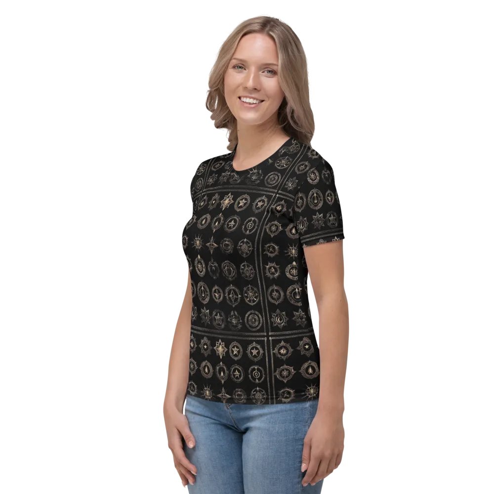 Black and Gold Symbology TShirt - all over print product image (6)