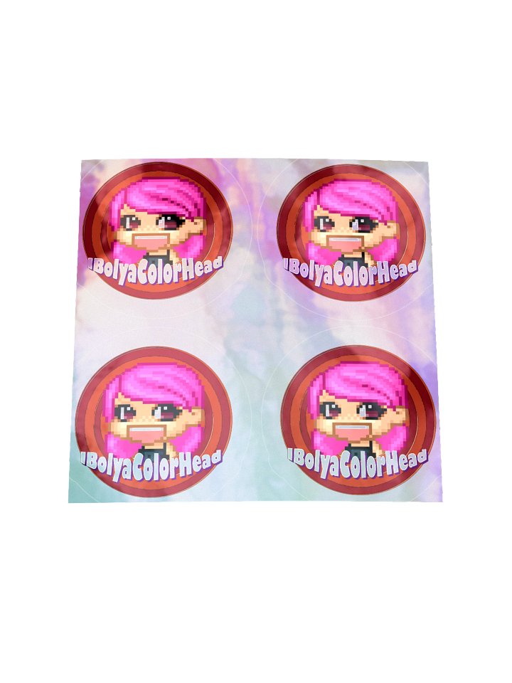 IbolyaColorHead Logo Holographic Stickers product image (1)