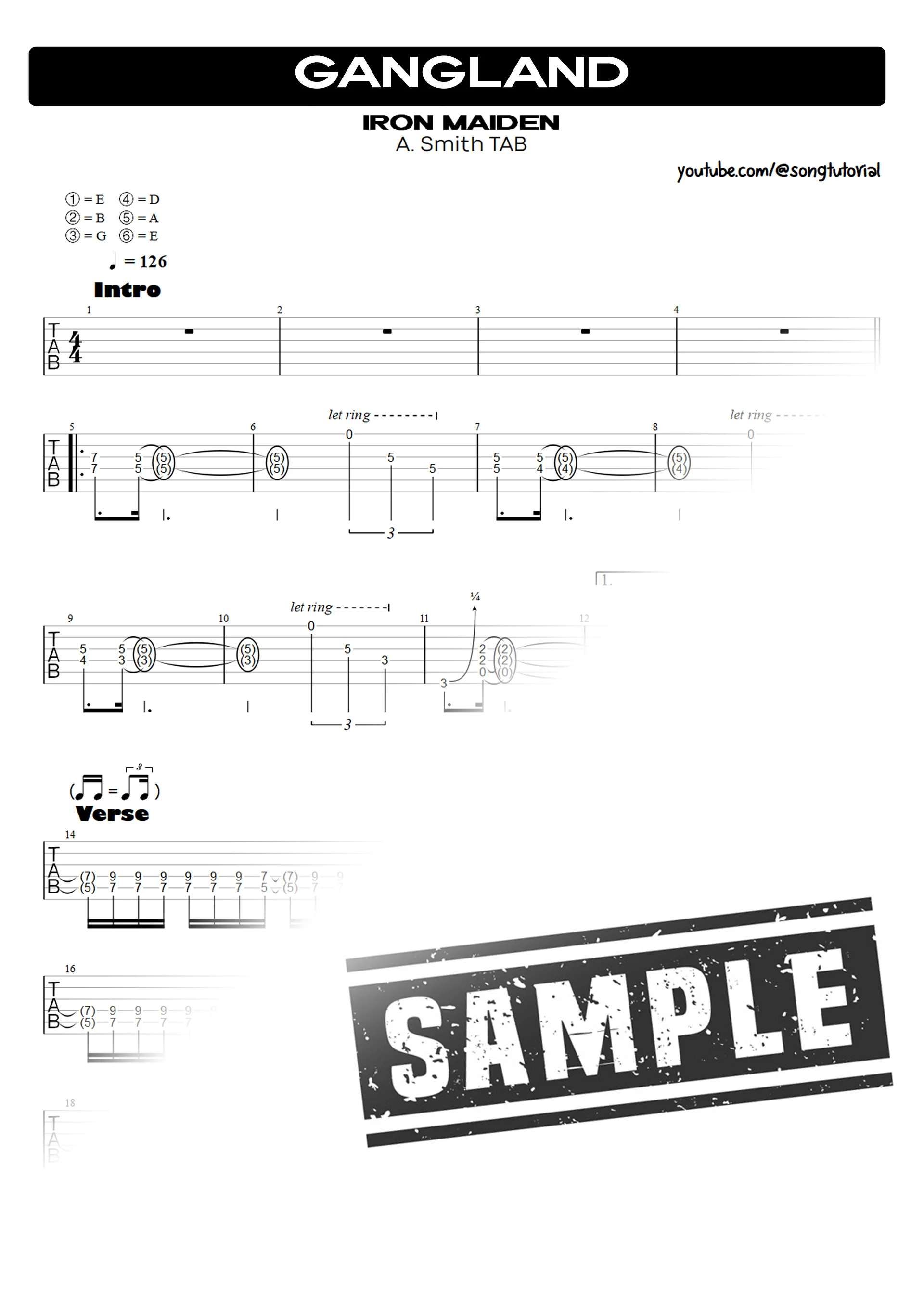 Gangland | PDF Tab + Guitar Pro | Iron Maiden product image (2)