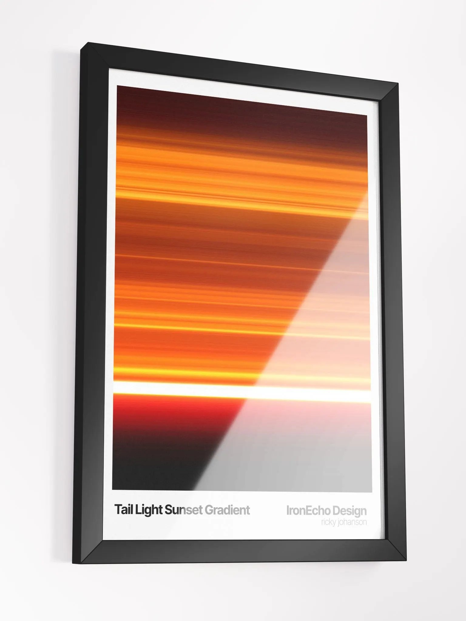 Pixel Stretch Sunset Gradient Framed Print product image (3)