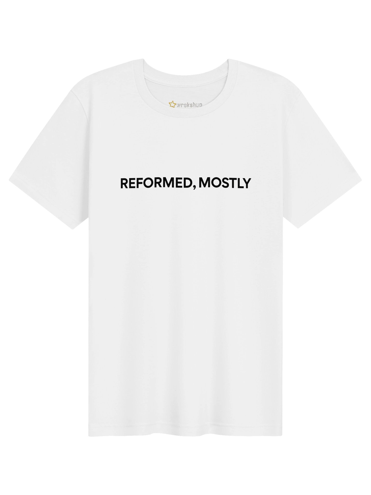 Minimal Blackout Tee by Wrekshup - WHITE product image (1)