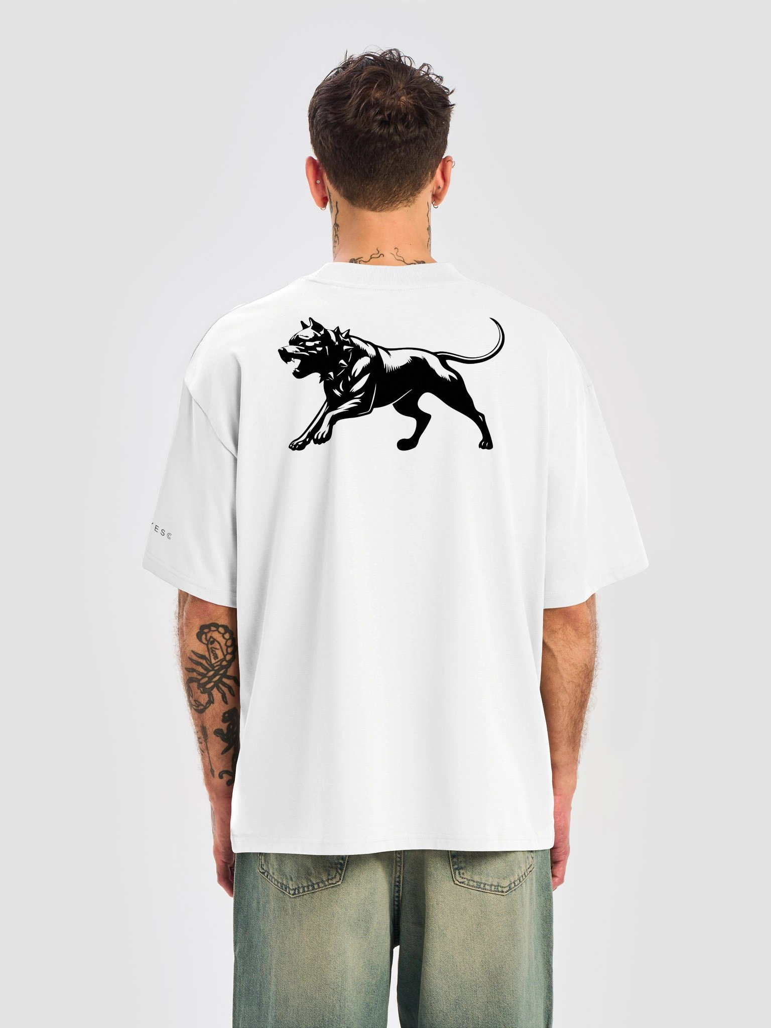 THE BEAST / Black Design Tee - White product image (4)