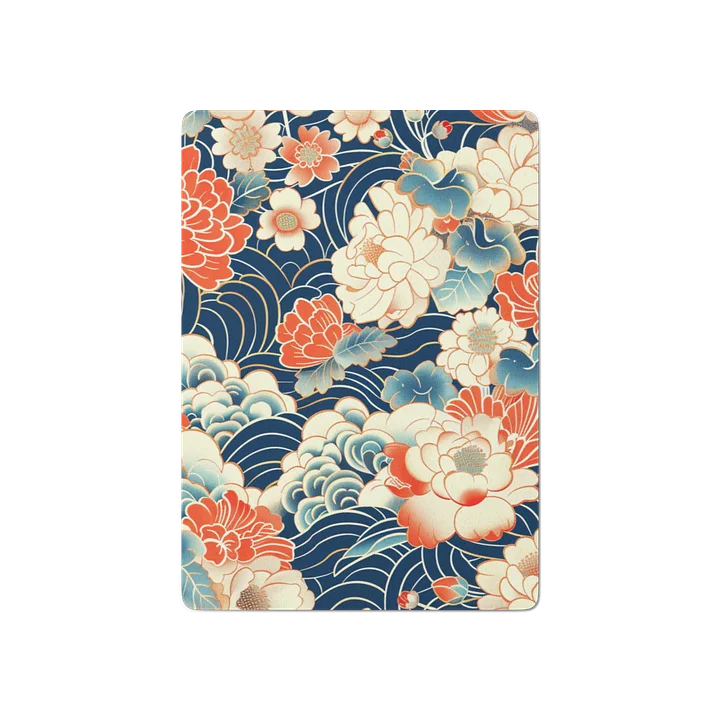 Traditional Japanese Floral Playing Cards - Peony Wave Aesthetic Card Deck product image (2)
