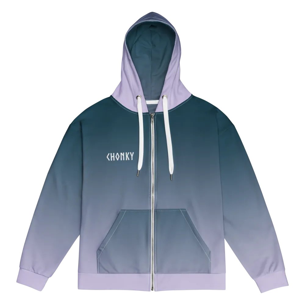 CHONKY Zip Hoodie Lavender Petrol product image (1)