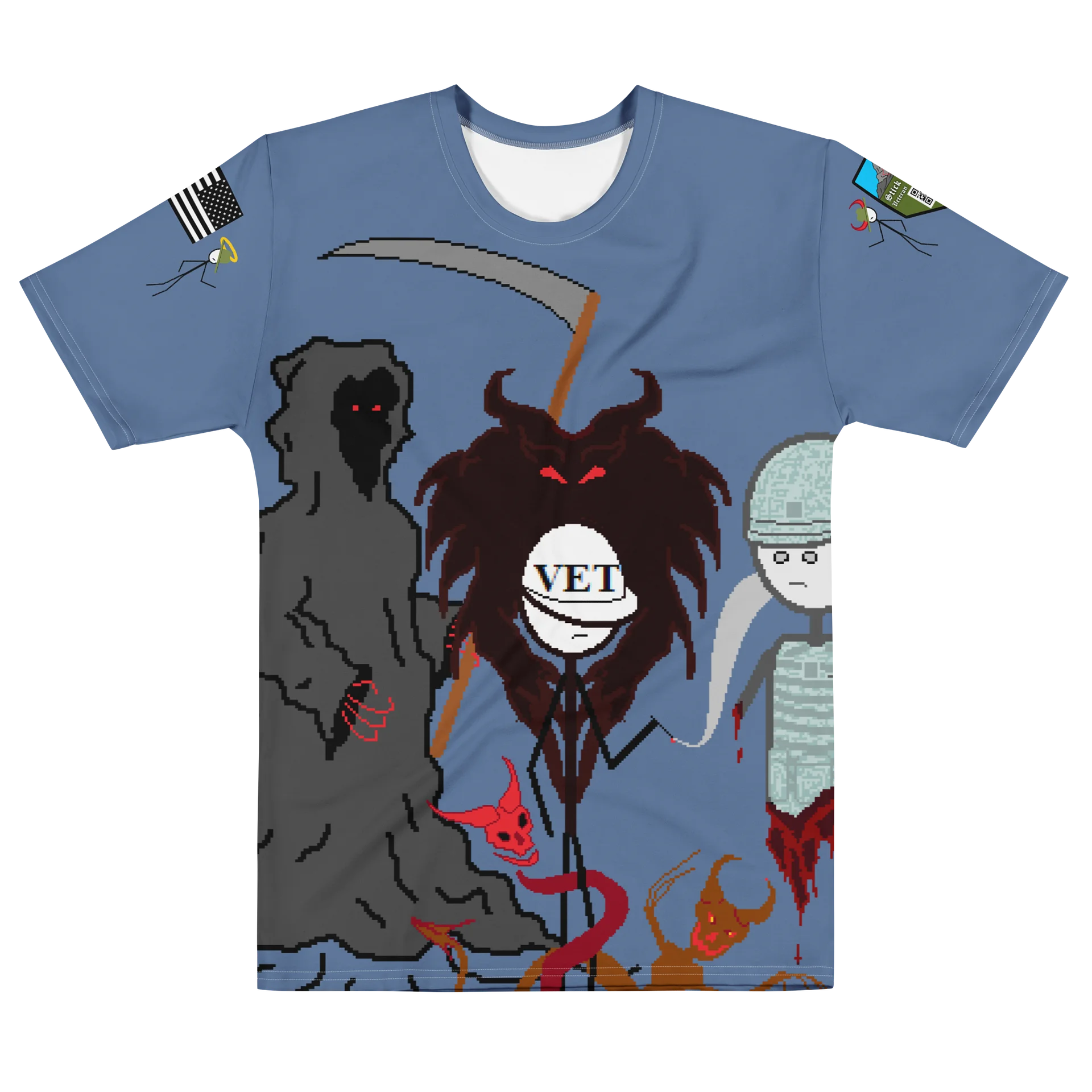 The Demons We Carry Cotton Blue Shirt product image (1)
