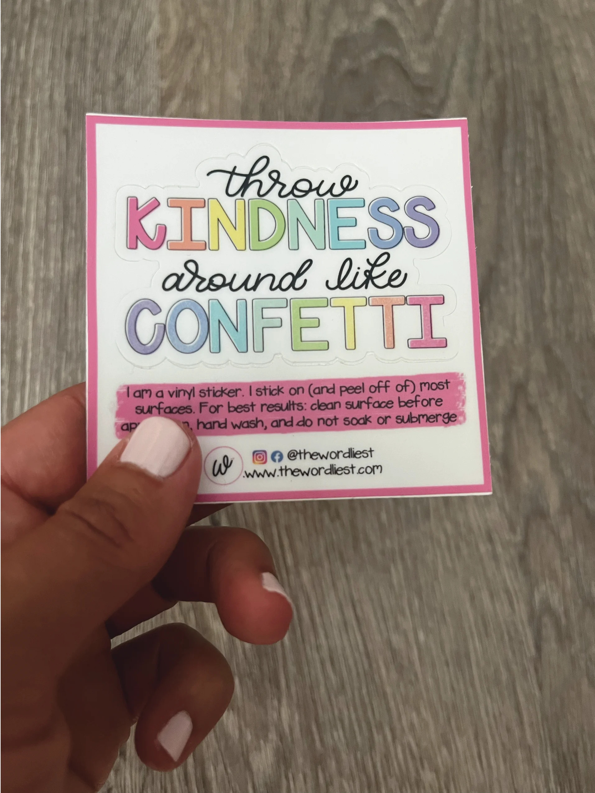 throw kindness vinyl sticker product image (2)