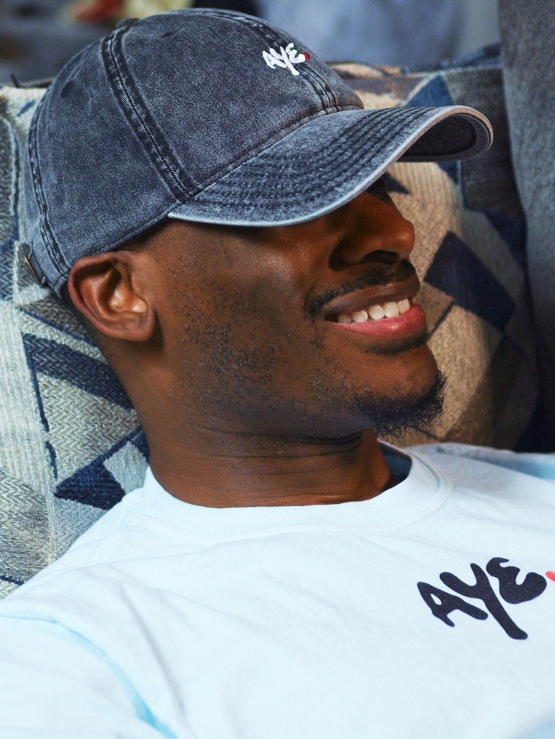 The "Aye" Washed Out Dad Cap product image (1)