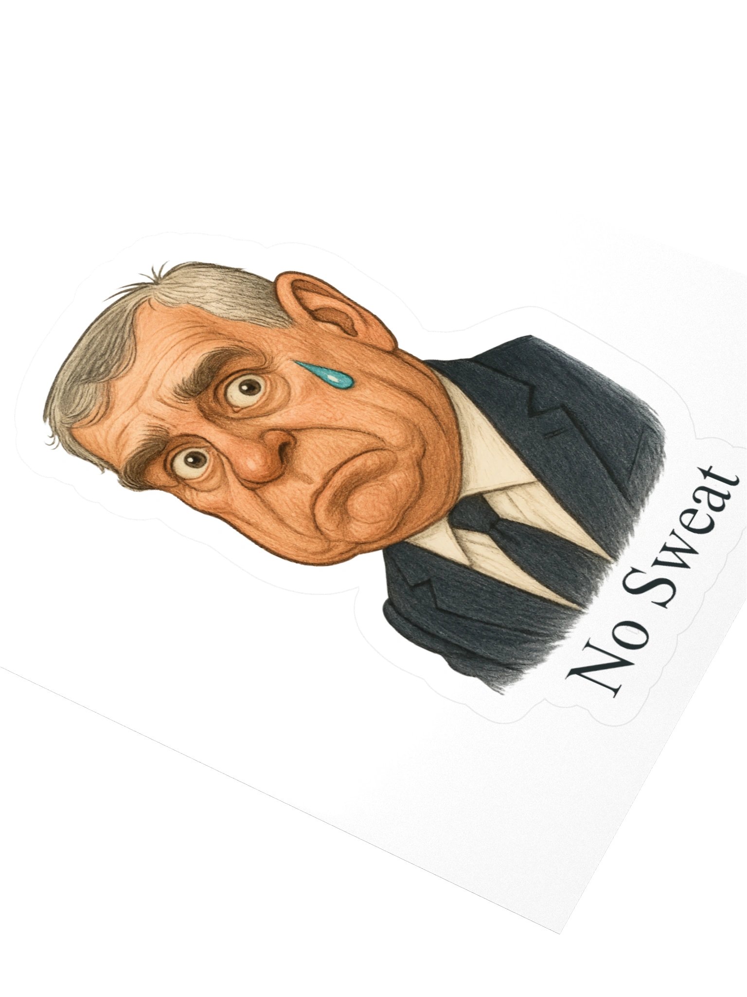 Royal Parody – “No Sweat” Collectible Kiss-Cut Sticker (3″) | As Never Collection product image (3)