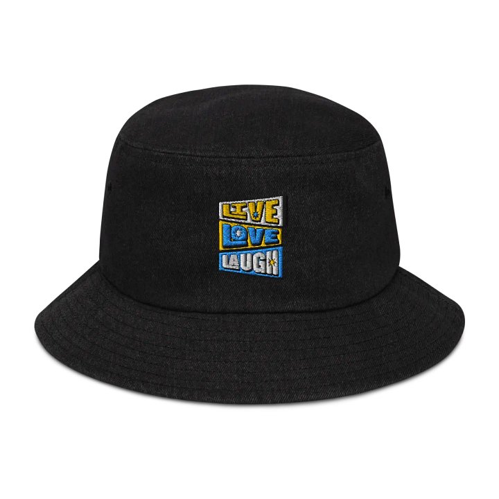 Starry Words Denim Bucket Hat product image (1)