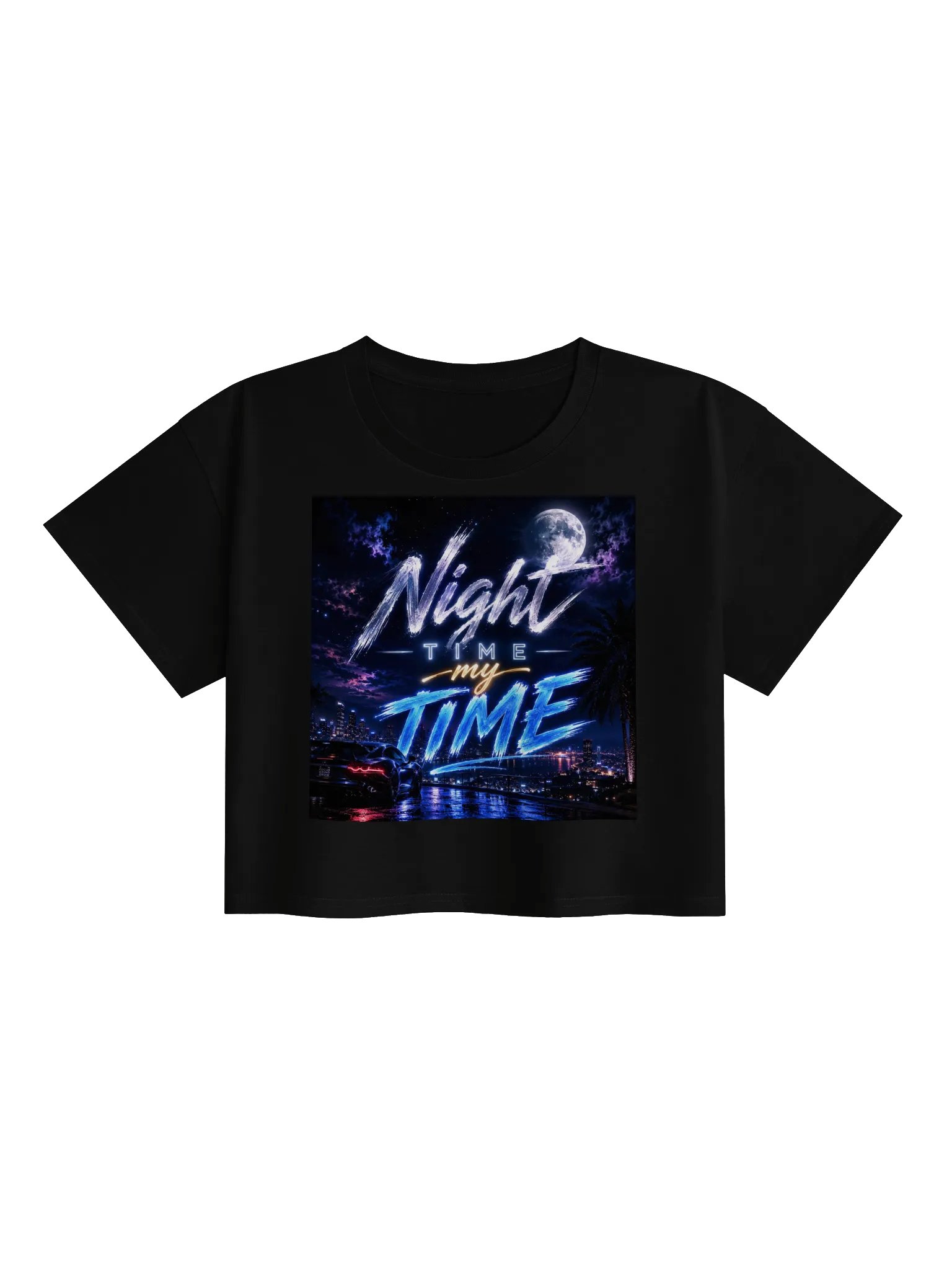 Night Time My Time Crop Top product image (1)