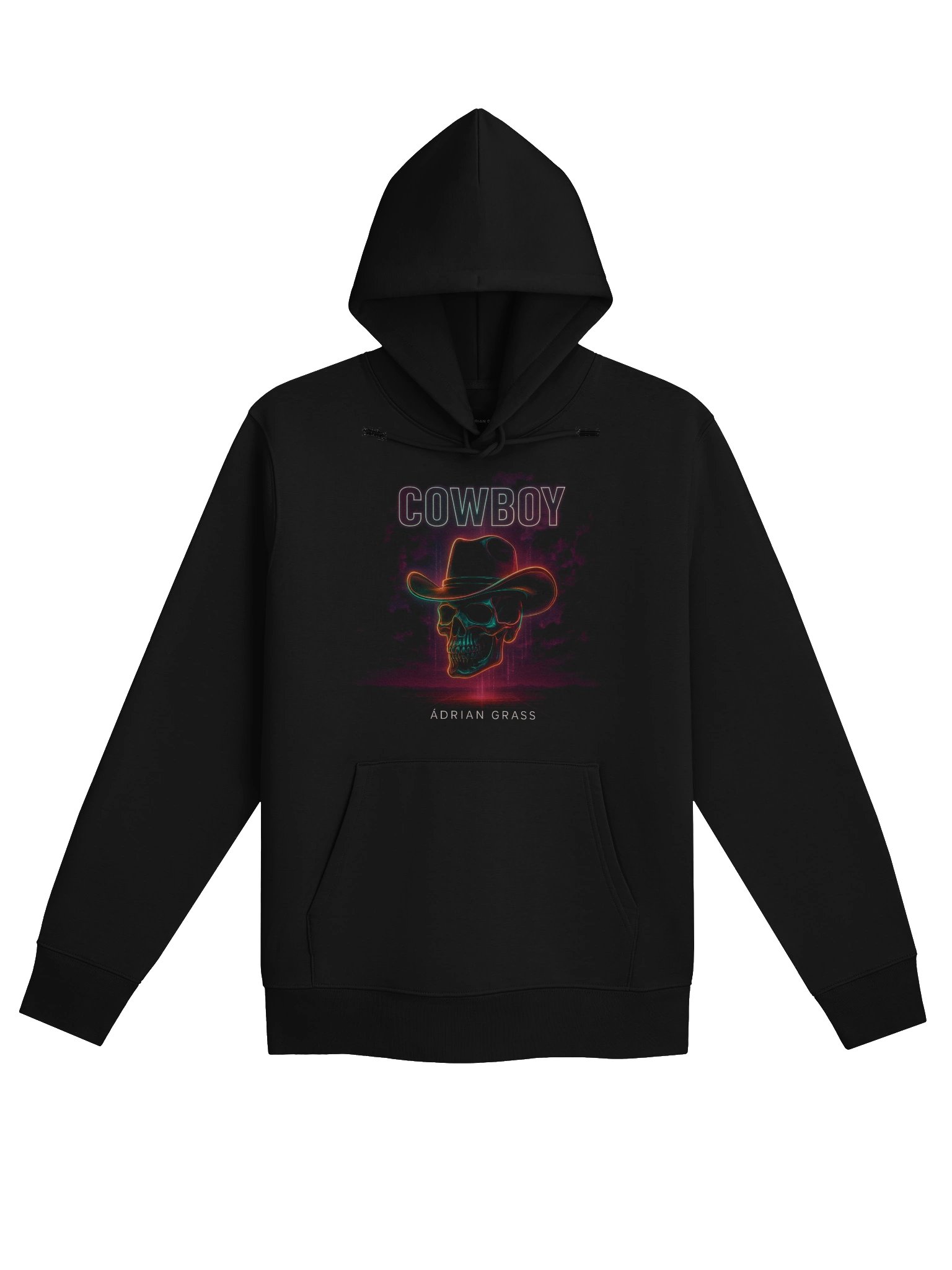COWBOY Hoodie — Slim Fit (Black) | ÁDRIAN GRASS — Limited Release product image (1)