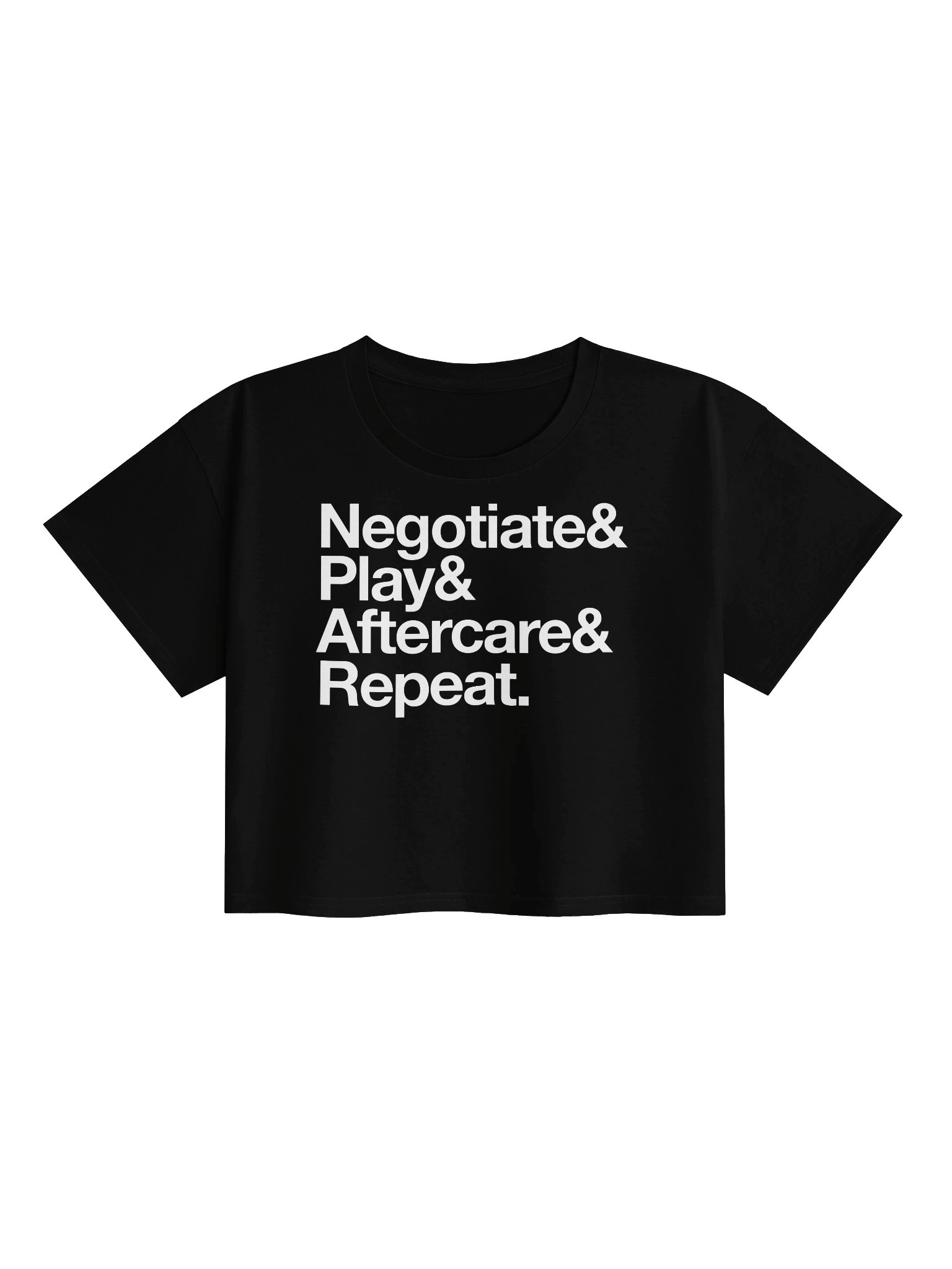 Negotiate. Play. Aftercare. Repeat. BDSM Crop T-Shirt product image (1)