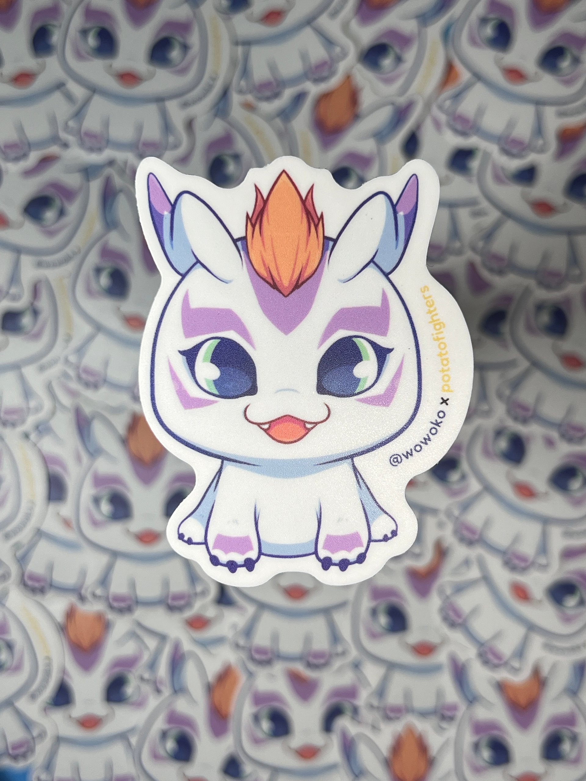 WoWoKo x Potato Fighters - Digimon - Gomamon - Sticker product image (1)