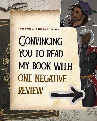 🎧Audiobook Release🎧: The Bard and the Fairy Prince

CONVINCING YOU TO READ MY BOOK WITH 1 NEGATIVE REVIEW

