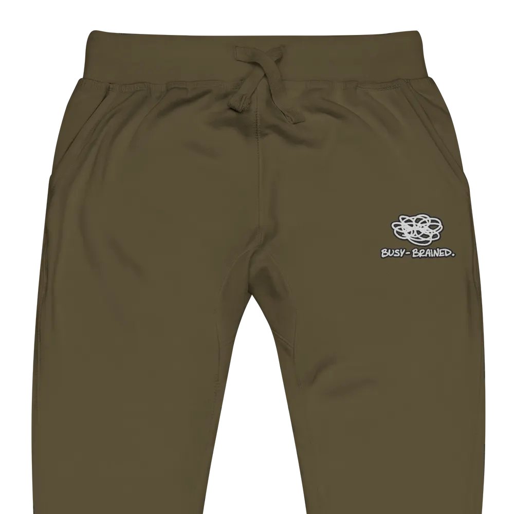 BUSY-BRAINED (lined design) embroidered fleece sweatpants product image (9)