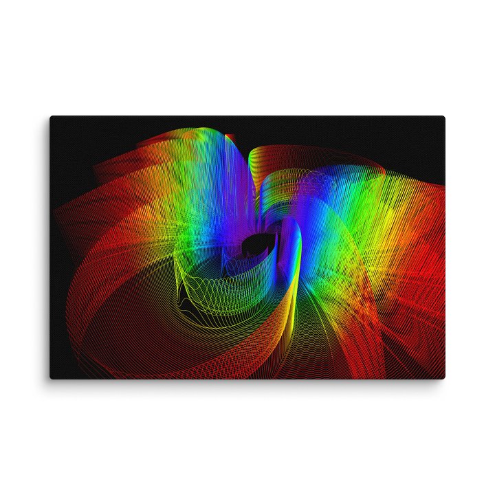 Sparse Spectral Spaceport Sigma - Diffraction Curves Physics Art Canvas Print product image (1)