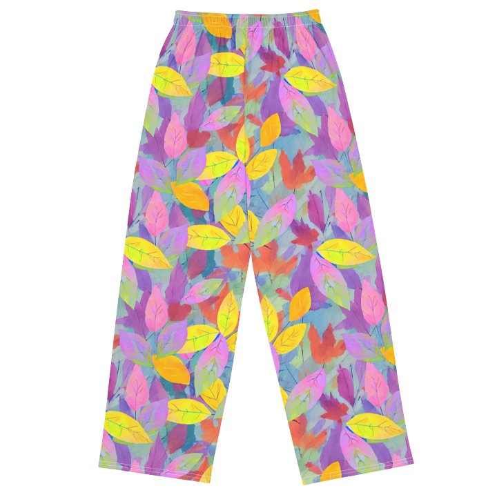 Yellow Pink Leaves Pants product image (2)