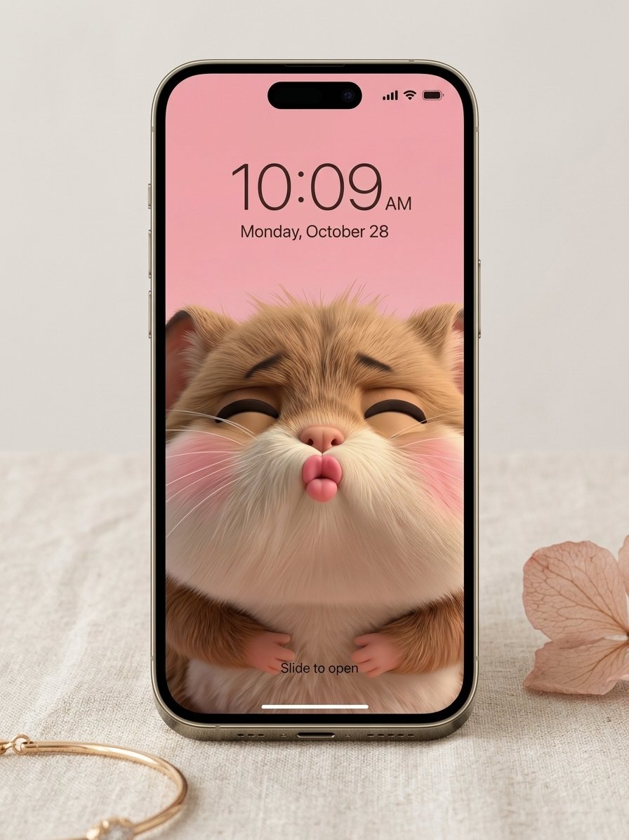 The "Tiny Smooch" Digital Wallpaper product image (1)