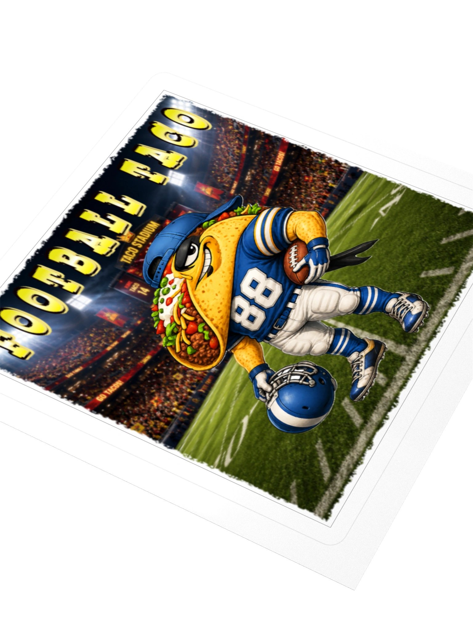 Football Taco Kiss Cut Sticker - The Taco family product image (7)